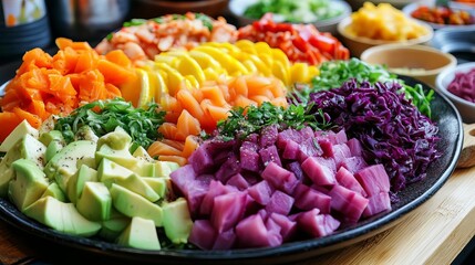 Viral food trends, chef creates colorful dishes, trending recipes