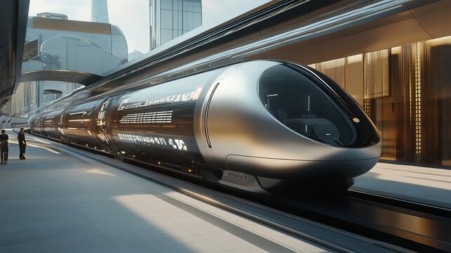 Hyperloop transportation system, futuristic travel, tech innovations