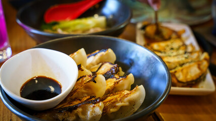 Fried Dumplings and Dipping Sauce