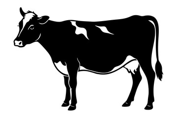 Cow silhouette vector illustration