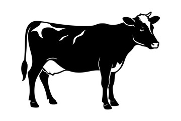 Cow silhouette vector illustration