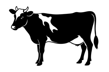 Cow silhouette vector illustration