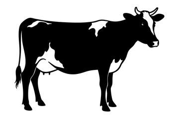 Cow silhouette vector illustration