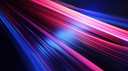 Abstract background with diagonal pink and blue stripes on a dark background.
