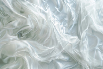 Fototapeta premium an abstract white background with soft, flowing fabric-like waves