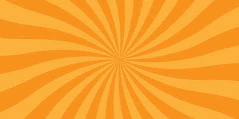 Vintage sun ray orange and red radial spiral sunrise, sunlight creative vector summer sunny. retro sunburst banner or template background.	