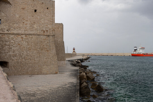 Medieval Charles V Castle (Castello Carlo V) on Adriatic Sea, Monopoli, Italy, Apulia