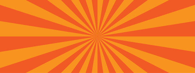 Vintage sun ray orange and red radial spiral sunrise, sunlight creative vector summer sunny. retro sunburst banner or template background.