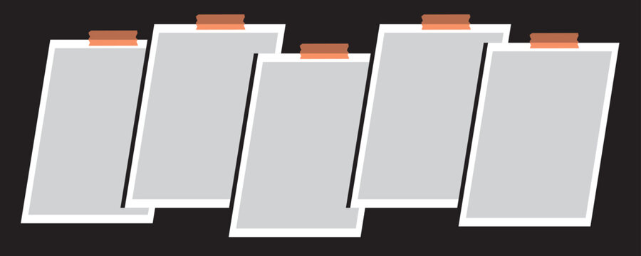 5 photo collage template. vector illustration, new collections
