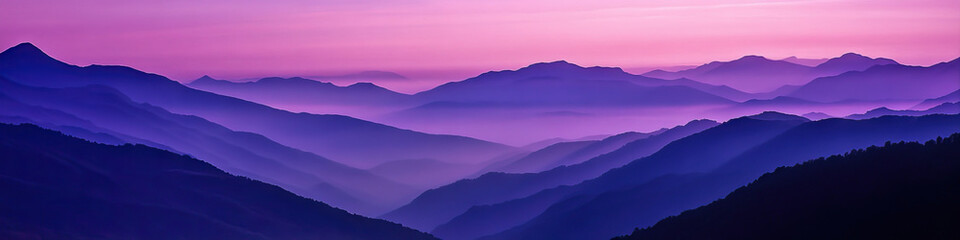The Violet Vista: A breathtaking mountainous landscape, shrouded in purple hues at dusk.