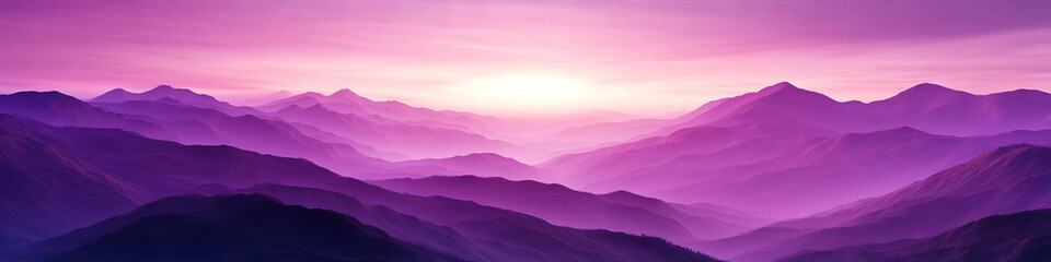Obraz premium The Violet Vista: A breathtaking mountainous landscape, shrouded in purple hues at dusk.