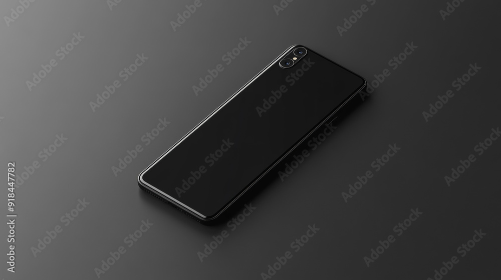 Wall mural realistic mockup template of a modern smartphone with a notched display, slim bezels, and buttons. p