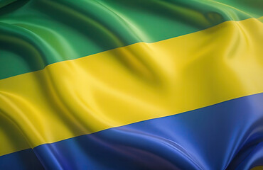 GABONESE FLAG for national Day or Independence Day of GABON