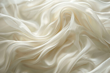 Fototapeta premium an abstract white background with soft, flowing fabric-like waves