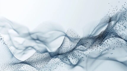 Abstract Digital Wave in Grey Tones