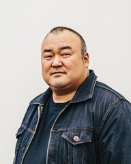 Fototapeta premium A group of men showcase varied ethnicities and expressions against a white backdrop