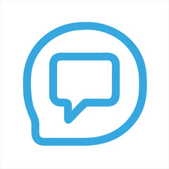 Naklejka premium a simple icon of a speech bubble, which is a common symbol for communication