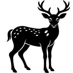 Deer icon silhouette vector illustration