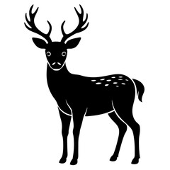 Deer icon silhouette vector illustration