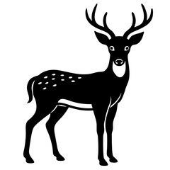 Deer icon silhouette vector illustration