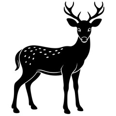 Deer icon silhouette vector illustration