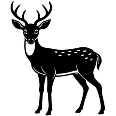 Deer icon silhouette vector illustration