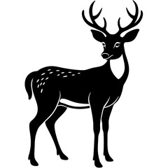 Deer icon silhouette vector illustration