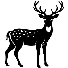 Deer icon silhouette vector illustration