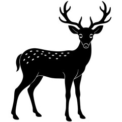 Deer icon silhouette vector illustration