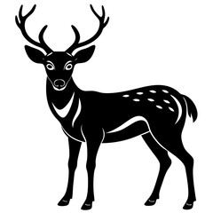 Deer icon silhouette vector illustration
