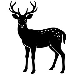 Deer icon silhouette vector illustration