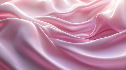 Obraz premium Abstract Pink Silk Fabric Draped in Soft Waves