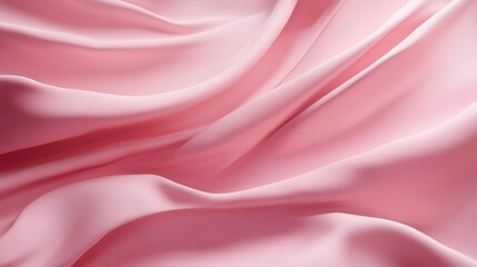 Smooth Pink Fabric Draped in Gentle Waves