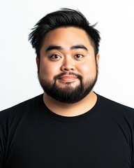 Fototapeta premium Men showcase a variety of emotions against a simple white backdrop