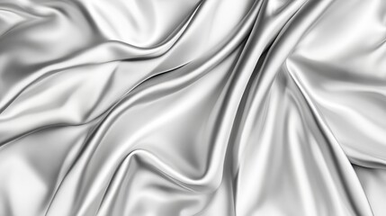 White gray satin texture that is white silver fabric silk panorama background with beautiful soft blur pattern natural. --ar 16:9 --v 6.1 Job ID: 2a95bd64-856e-4a45-8190-67a4f52e3b97