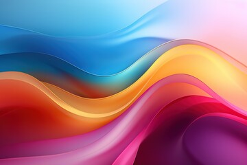 Abstract colorful gradient background with wavy lines.