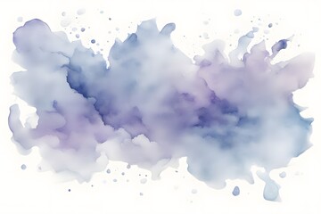 Obraz premium A blend from light lavender to soft blue watercolor on white background, Ai Generated