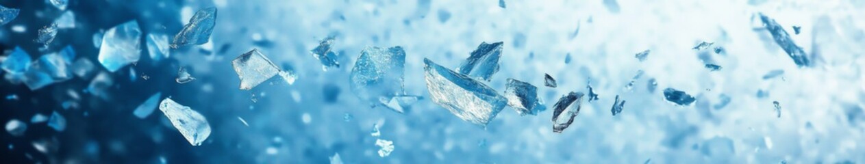 Fototapeta premium Comic Book Adventure: A Dynamic American-Style Wallpaper with Icicles Soaring Through a Vivid Blue Atmosphere,Abstract concepts, game concept art, storybook illustrations, comic strips