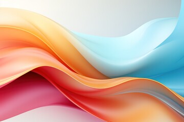 Abstract background with colorful flowing waves.