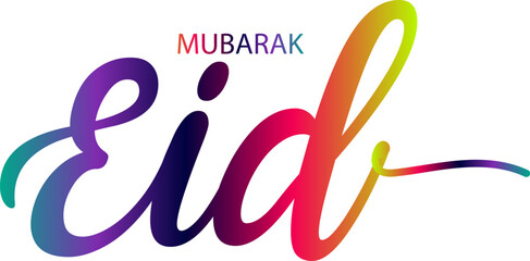 gradient color , Eid Mubarak premium vector illustration with luxury design. Blue pink gradient eid mubarak background with star and moon. Islamic light design with white eid mubarak design