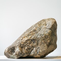 Fototapeta premium Large stone on a clear background for artistic display