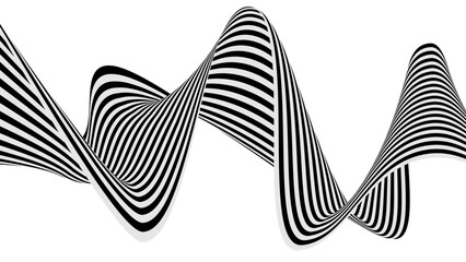 Psychedelic wavy lines.black and white marble texture,vector wallpaper graphic design.
