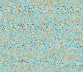 Seamless hexagon pattern. Geometric shapes of varied styles and colors. Small hexagon shapes. Tileable pattern. Seamless background. Cool vector illustration.