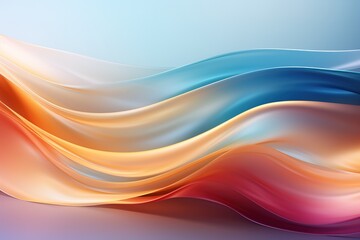 Fototapeta premium Abstract colorful wave background with blue, yellow, and red tones.