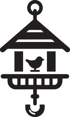 bird bath vector silhouette illustration logo