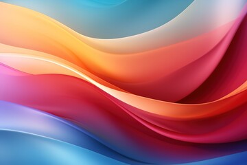 Abstract background with colorful flowing waves.