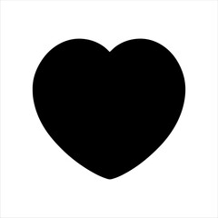 Heart shape silhouette vector illustration design on white background.