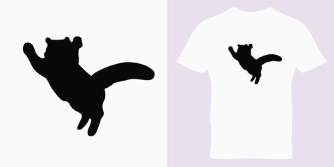 A black and white vector silhouette illustration of a cat. international cat day, black Cat, vector icon, silhouette, 
Cute Cat vector art for t shirt design, for t-shirts, jackets, hoodies, stickers,