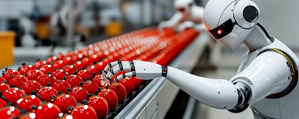 Humanoid robots perform repetitive tasks in manufacturing, increasing efficiency