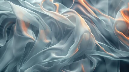 Obraz premium Abstract closeups of chiffon, highlighting its light and airy quality with gentle folds